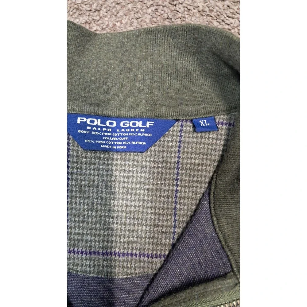 Ralph Lauren Polo Golf Pullover Men's XL 1/4-Zip Houndstooth Windowpane